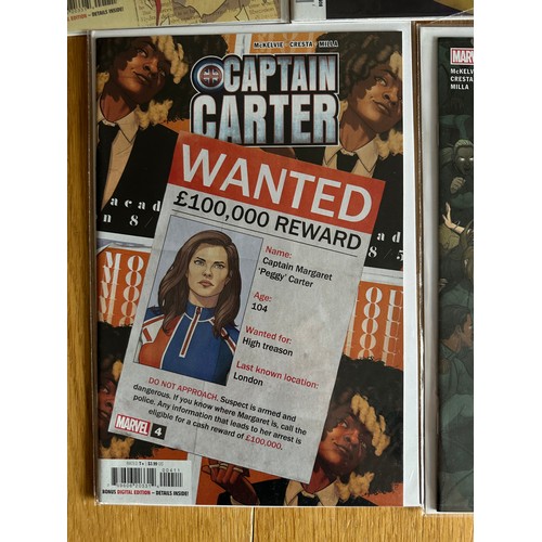 60 - CAPTAIN CARTER  #1 - 5 Complete Set. 1st App of Captain Carter in comic books.  Marvel  Comics 2022.... 