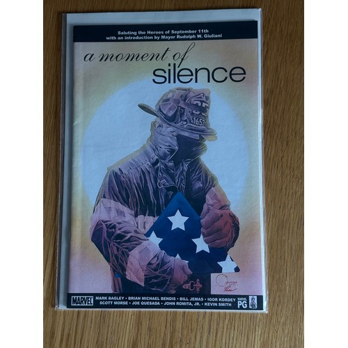 129 - A MOMENT OF SILENCE #1 - Marvel Comics 2001 - One-shot comic saluting  the heroes of September 11th ... 