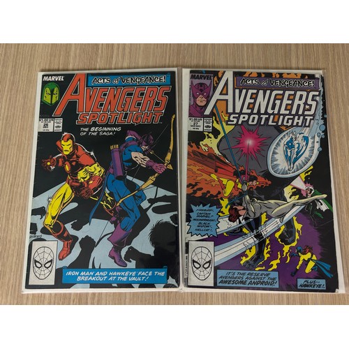 12 - AVENGERS SPOTLIGHT #26 - 29 + #31. Marvel comics 1989/90.  Featuring the complete 'Acts of Vengeance... 