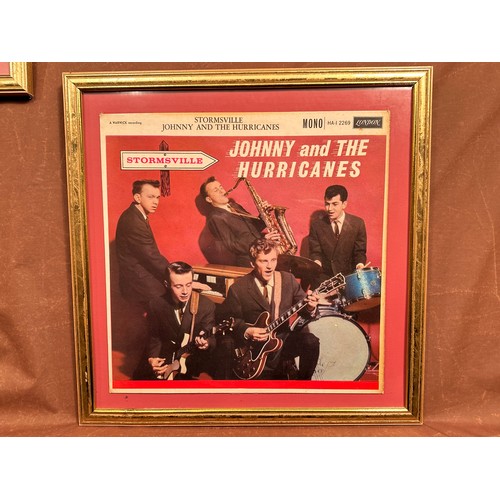 275 - 3 X Jonny and the Hurricanes Vinyl LP's. Framed & Glazed. All EX Plus Condition.