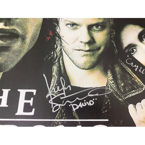 260 - THE LOST BOYS - SIGNED MOVIE POSTER - SIGNED AND AUTHENTICATED QUAD POSTER FEATURING FIVE LOST BOYS ... 