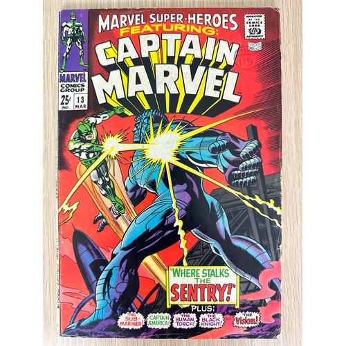 194 - MARVEL SUPERHEROES #13 FEATURING CAPTAIN MARVEL. First App of Carol Danvers. 2nd App of Captain Marv... 