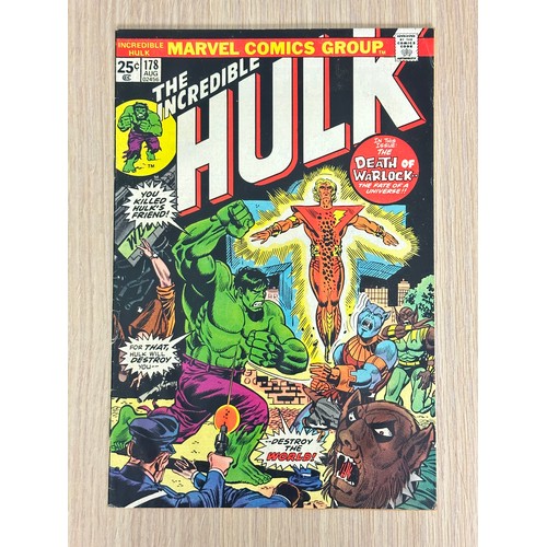 189 - INCREDIBLE HULK #176 - 178. The Death and Rebirth of Adam Warlock Storyline - Key Bronze Age Marvel ... 