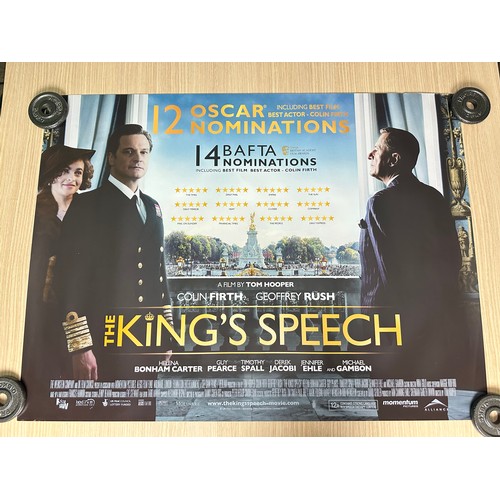 253 - THE KINGS SPEECH ORIGINAL MOVIE CINEMA QUAD POSTERS x 2 DIFFERENT STYLES. From the awards winning 20... 