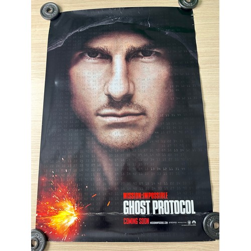 255 - MISSION IMPOSSIBLE: GHOST PROTOCOL - ORIGINAL ONE-SHEET Movie Cinema Poster for the 2011 Film.. VG C... 