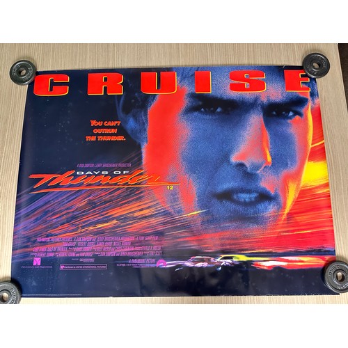 256 - DAYS OF THUNDER - ORIGINAL QUAD UK MOVIE FILM CINEMA POSTER for the 1990n Film. Some light edge wear... 