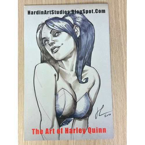 320 - HARLEY QUINN 3RD SKETCHBOOK BY CHAD HARDIN SIGNED. 2015. NM Condition. Bagged & Boarded. Signed by C... 