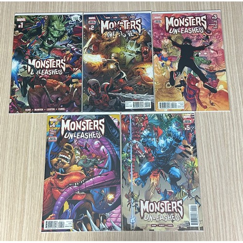 333 - MONSTERS UNLEASHED Vol.2. Complete  set #1 - 5. 1st Full  App of Kid Kaiju. Marvel Comics 2017. All ... 