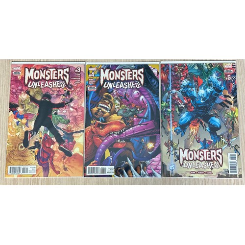 333 - MONSTERS UNLEASHED Vol.2. Complete  set #1 - 5. 1st Full  App of Kid Kaiju. Marvel Comics 2017. All ... 