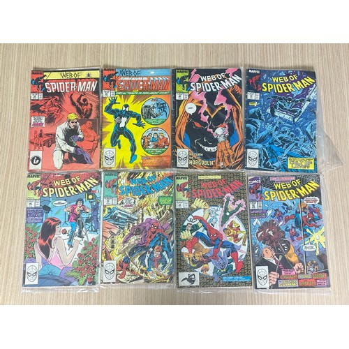 347 - WEB OF SPIDER-MAN BUNDLE. 8 Marvel Comics from 1987 onwards featuring: #30, 35, 38, 40, 4243, 50, 65... 