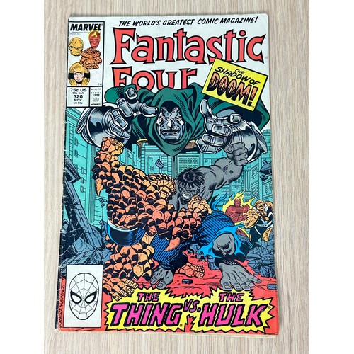 316 - FANTASTIC FOUR #320. Cover art featuring Doctor Doom and the Hulk versus The Thing. FN Condition. Ma... 