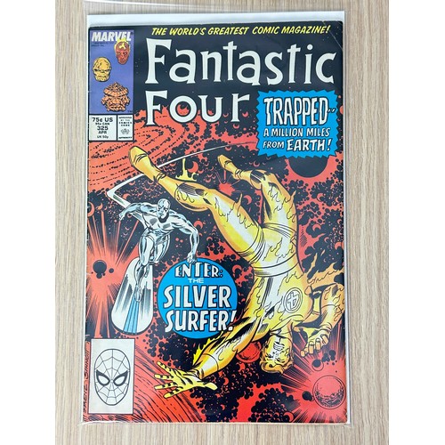 317 - FANTASTIC FOUR #325. Silver Surfer Cover App. Marvel Comics 1989. VG/FN Condition. Bagged & Boarded.