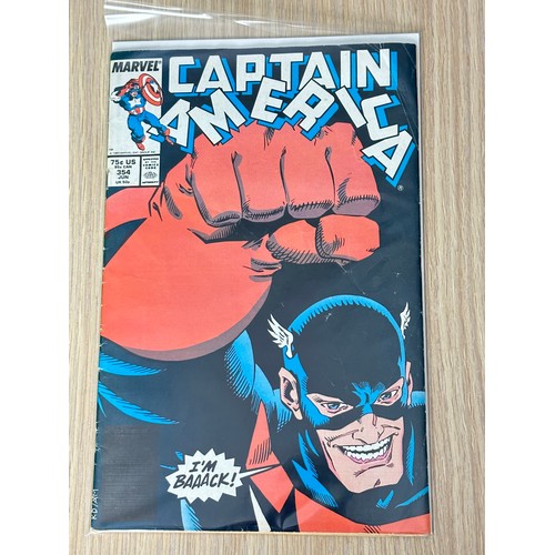 318 - CAPTAIN AMERICA #354. 1st Full App and cover of John Walker as U.S. Agent. FN Condition. Bagged & Bo... 