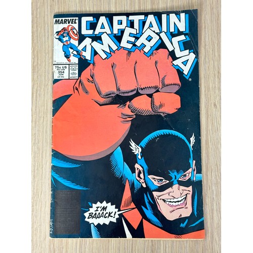 318 - CAPTAIN AMERICA #354. 1st Full App and cover of John Walker as U.S. Agent. FN Condition. Bagged & Bo... 