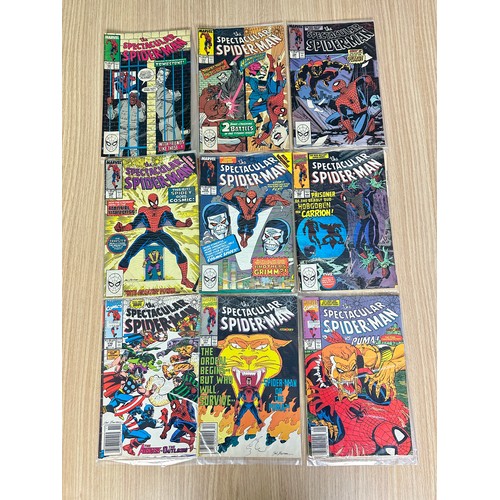 344 - PETER PARKER: THE SPECTACULAR SPIDER-MAN Bundle.  
9 Marvel Comic books from 1989. Featuring #151, 1... 