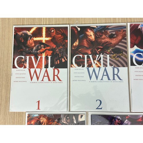 309 - CIVIL WAR  #1 - 7 Complete Set. Marvel Comics 2006. All NM Condition. All Bagged & Boarded