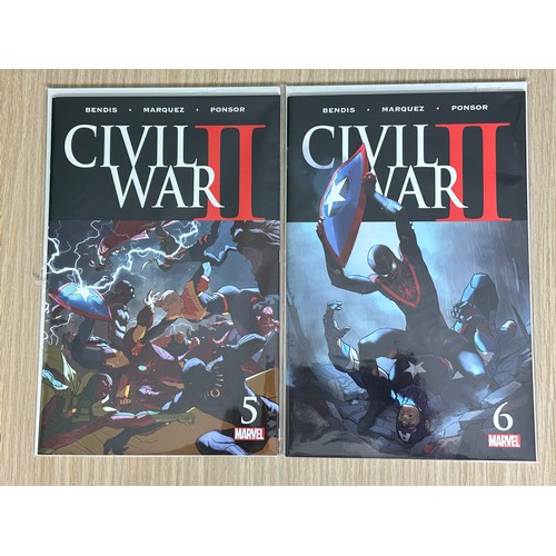 310 - CIVIL WAR II #1 -  8 + Free Comic Book Day  (1st App of The Wasp Nadia Pym) + Sterank Variant of #7.... 