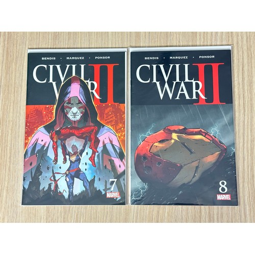 310 - CIVIL WAR II #1 -  8 + Free Comic Book Day  (1st App of The Wasp Nadia Pym) + Sterank Variant of #7.... 