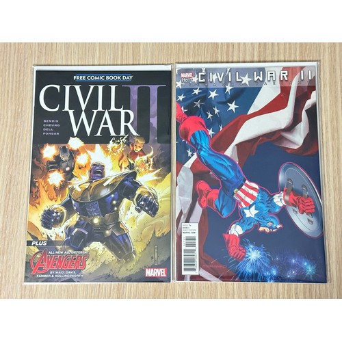 310 - CIVIL WAR II #1 -  8 + Free Comic Book Day  (1st App of The Wasp Nadia Pym) + Sterank Variant of #7.... 