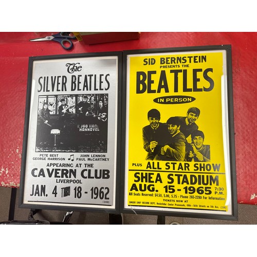 520 - 2 x Beatles Repro Posters Framed & Glazed with perspex. Both 23 