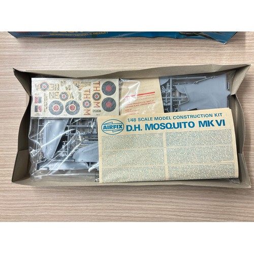 519 - VINTAGE AIRFIX  MOSQUITO MK VI 1/48th MODEL UNMADE PLASTIC MODEL KIT. No.07100-0 SERIES 7.
All Compl... 