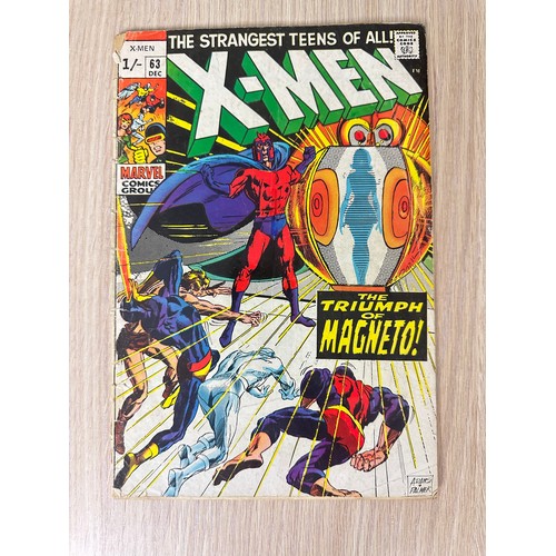 203 - UNCANNY X-MEN #61 - 63. 2nd App of Sauron, 1st Team App of the Savage Land Mutates. VG Condition