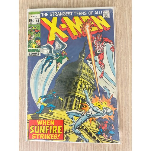 204 - UNCANNY X-MEN #64 - 66. 1st App of Sunfire, 1st App of the original team in the X-Men title. Marvel ... 