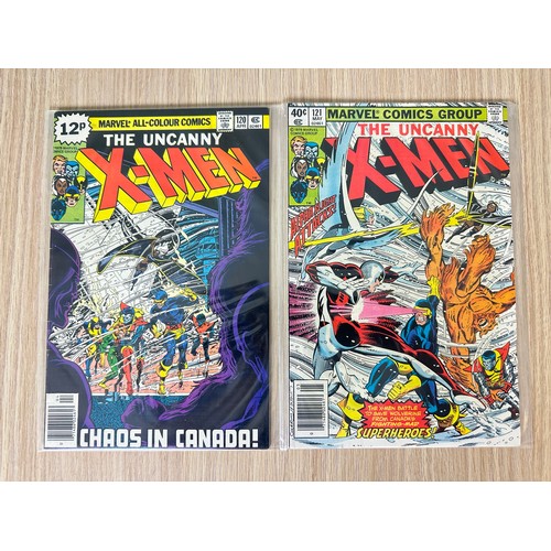 212 - UNCANNY X-MEN #120 & 121. First Cameo & Full Appearances of Alpha Flight. Key Comics. FN/VFN Conditi... 