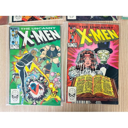 220 - UNCANNY X-MEN #170 - 179. 
10 Comics in total. Includes some minor keys. All  FN/VFN Condition. Marv... 