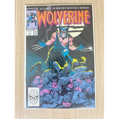 222 - WOLVERINE #1. Premiere issue of Wolverines first Solo Series. Featuring Debut of Black  Wolverine Co... 