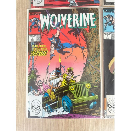223 - WOLVERINE #2 - 7. Marvel Comics 1988/89. Featuring Key Comics & Artwork. VFN/NM Condition. 6 Comics ... 