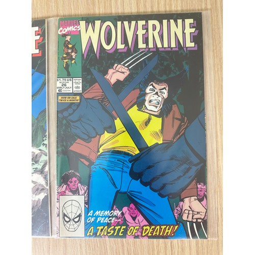 227 - WOLVERINE #24 - 26. #24 features Iconic Jim Lee  Cover Art. VFN/NM Condition. 3 Comics in total.