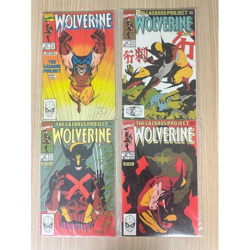 228 - WOLVERINE #27 - #30. Complete 'The Lazarus Project Storyline. All NM Condition. Marvel Comics 1990.