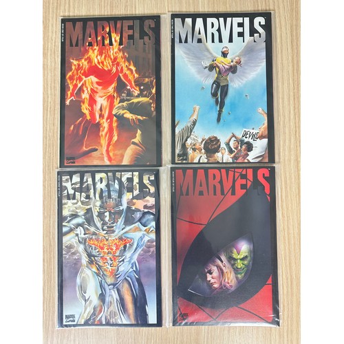 232 - MARVELS #1 - 4. Complete Four issue Limited series that retells Marvel stories from the perspective ... 