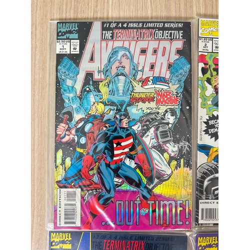 233 - AVENGERS: THE TERMINATRIX OBJECTIVE. Complete 4 Issue Limited Series. #1 features a holo-foil cover.... 