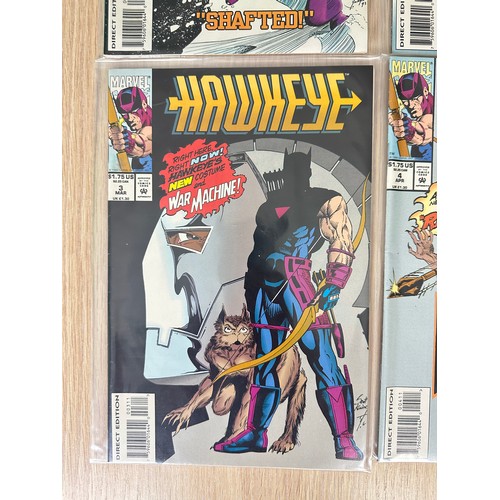 238 - HAWKEYE Vol. 2. #1 - 4. Complete Four issue Limited Series. All VFN/NM Condition. Marvel Comics 1994... 