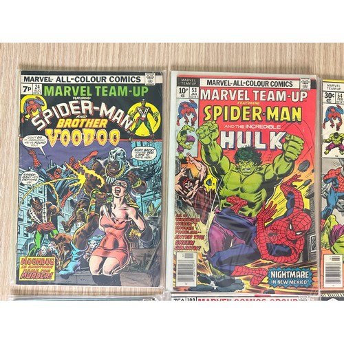 241 - MARVEL TEAM UP FEATURING SPIDER-MAN BUNDLE. Featuring #24, 53, 54, 69, 70, 89, 90, 100, 109, 117, 11... 