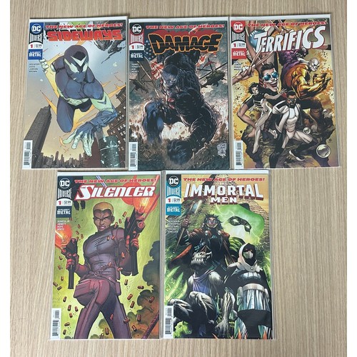 250 - DC UNIVERSE: THE NEW AGE OF HEROES BUNDLE
Dark Nights Metal Tie-in's featuring #1's of Sideways, Dam... 