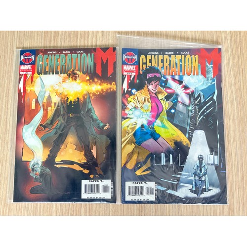 252 - GENERATION M #1 - 5. Complete Mini Series. Marvel Comics 2005/6. VFN Condition.  5 Comic books.