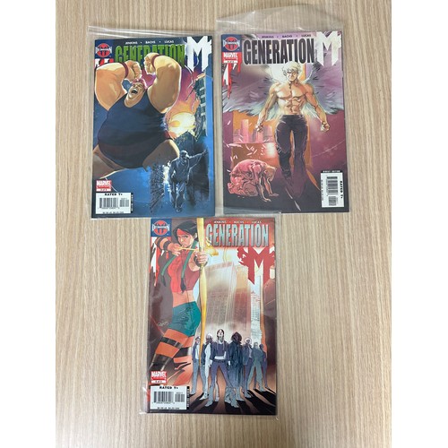 252 - GENERATION M #1 - 5. Complete Mini Series. Marvel Comics 2005/6. VFN Condition.  5 Comic books.