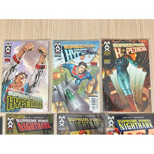 254 - SUPREME POWER: HYPERION #2 -4 PLUS SUPREME POWER: NIGHTHAWK #1 - 2, 4 - 6. Max Comics 2005. VFN Cond... 