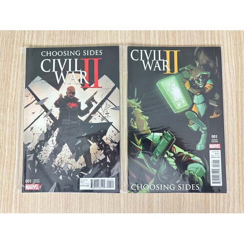 256 - CIVIL WAR II: CHOOSING SIDES #1. Two x Variant Covers. Marvel Comics  2016. FN Condition