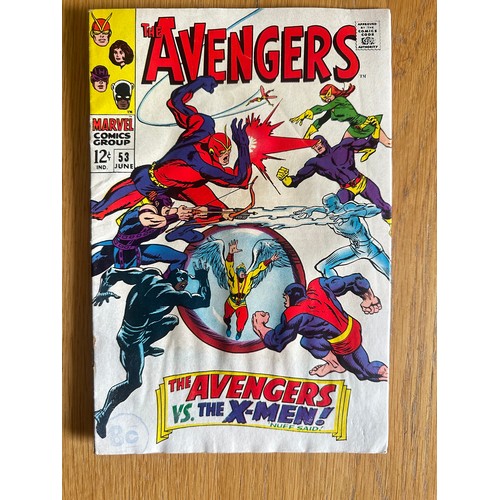 271 - AVENGERS #53 - Marvel Comics 1968. First Crossover by the  X-Men in the Avengers series. VG/FN Condi... 