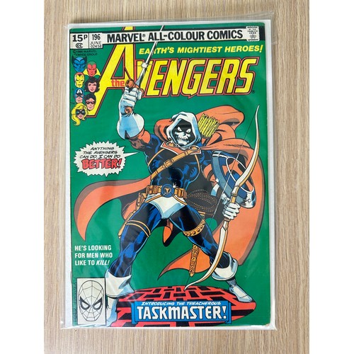 279 - AVENGERS #196 - 1st Full App of the Taskmaster. Key Comic. Marvel Comics 1980. VFN Condition. Bagged... 