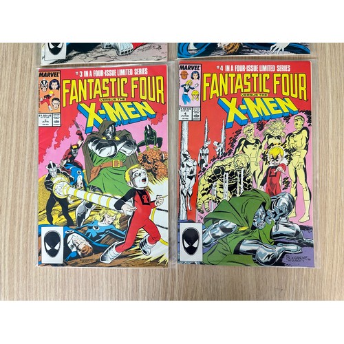 285 - FANTASTIC FOUR vs. X-MEN. #1 - 4. Complete Four part limited series. Marvel Comics 1987. VFN Conditi... 