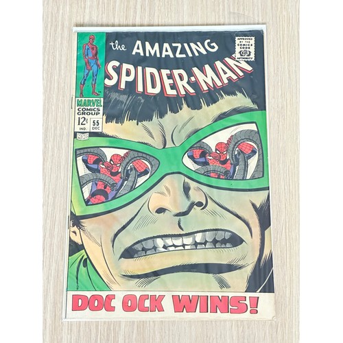 299 - AMAZING SPIDER-MAN #55. Iconic cover art by John Romita Sr. VFN Condition. Cents Copy. See Pics. Bag... 