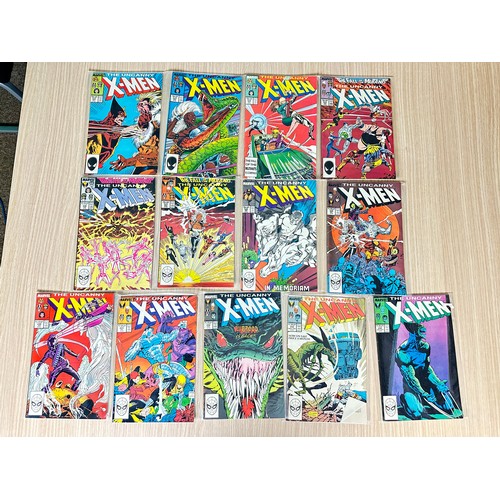 317 - UNCANNY X-MEN #222 - 234. Complete 13 comic numbered run. Marvel Comics 1987/8. Includes minor keys,... 
