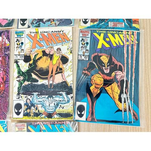 314 - UNCANNY X-MEN #200 - 209. Complete 10 comic numbered run. Marvel Comics 1985/6. Includes minor keys,... 