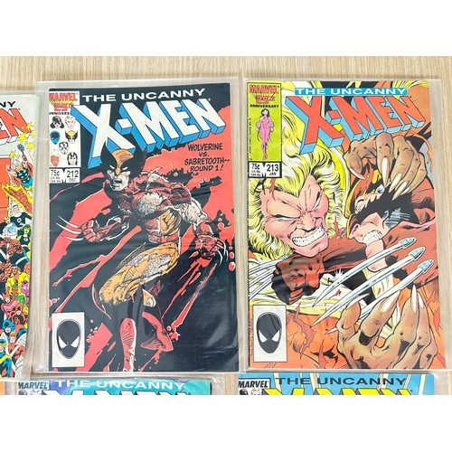 315 - UNCANNY X-MEN #210 - 220. Complete 11  comic numbered run. Marvel Comics 1986/7. Includes keys/minor... 