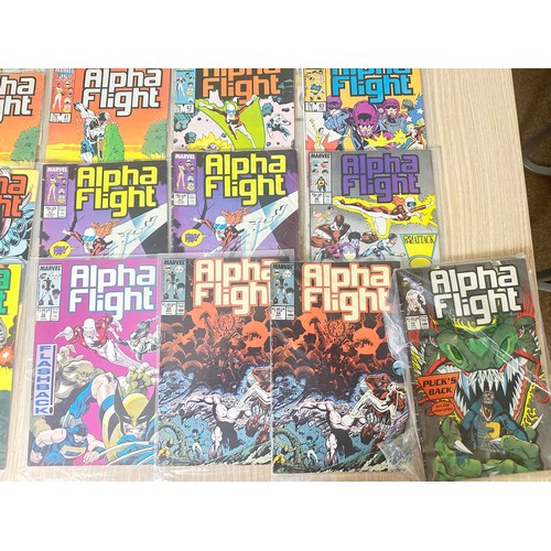 318 - ALPHA FLIGHT - BUNDLE OF COMICS. 31 Comics in total. Featuring #29,30, 32 - 35, 36  (x2) 37 (x2), 38... 